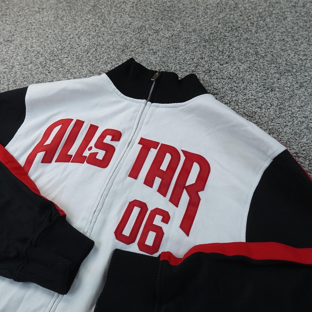 VTG NBA All Star Houston 2006 Jacket Mens L White NBA Basketball Reebok Full Zip